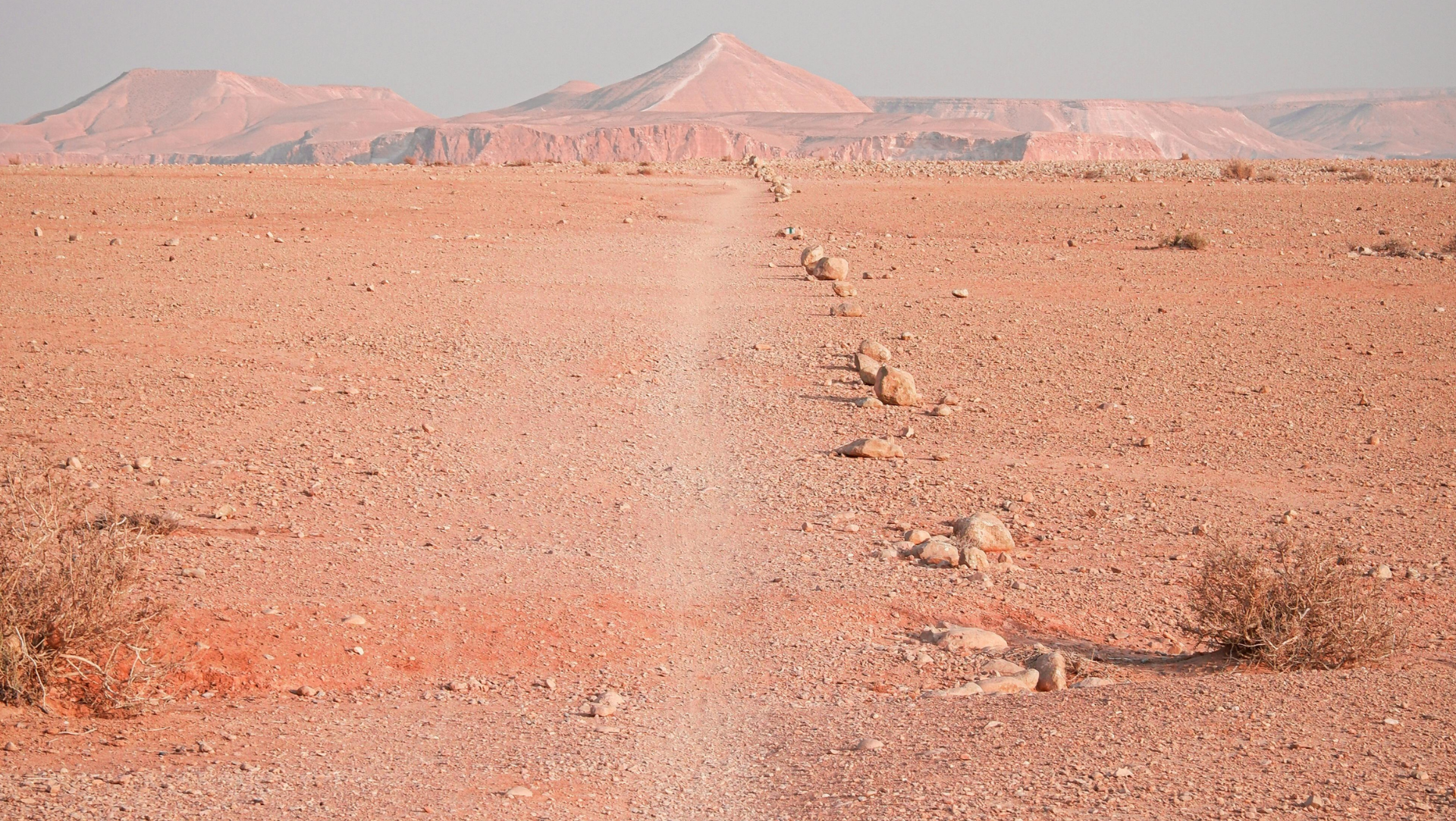 A narrow desert path